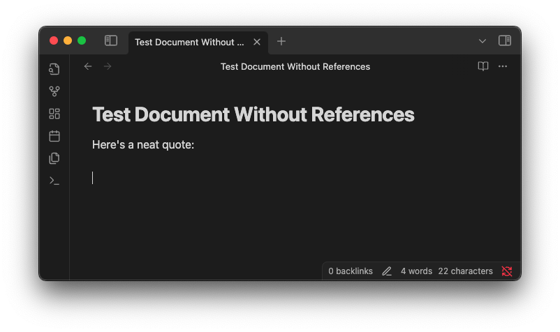 A sample document before pasting