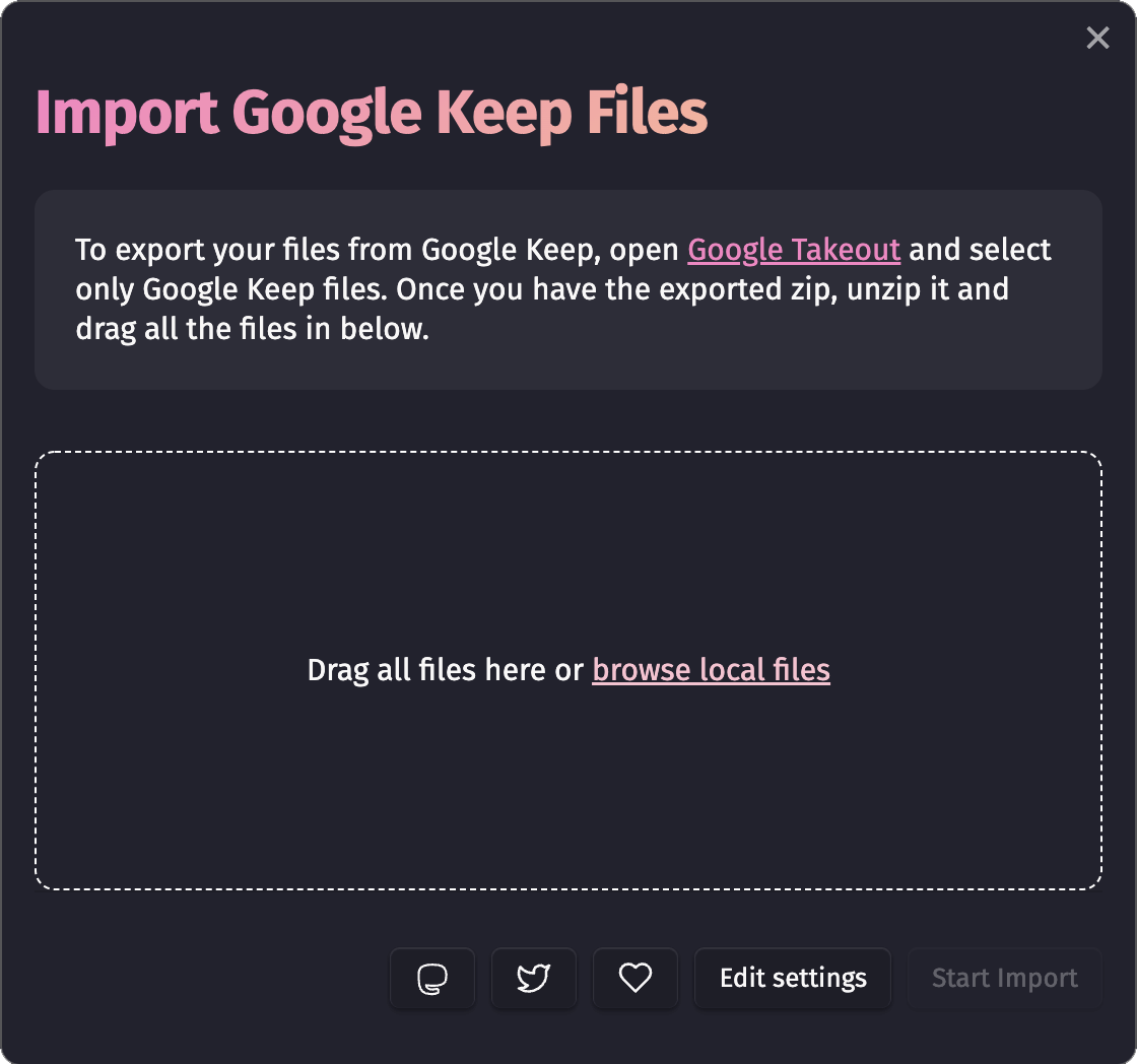 A screenshot of the plugin's file import dialog.