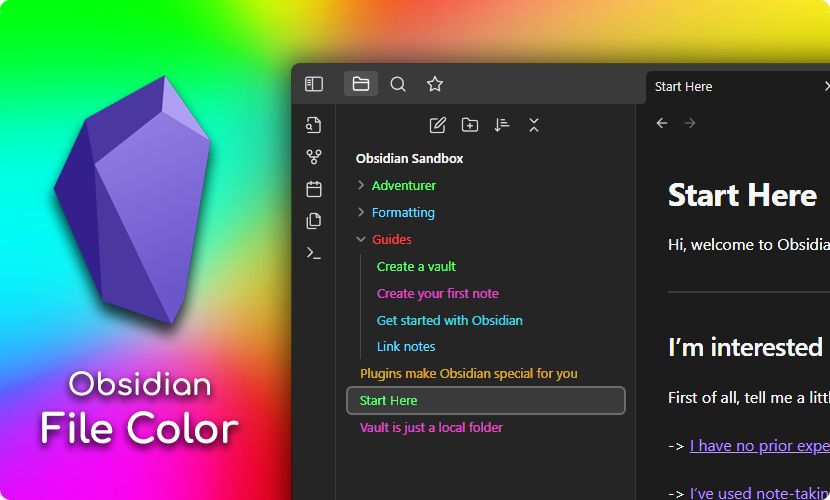 Obsidian File Color Banner