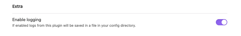Enable logging